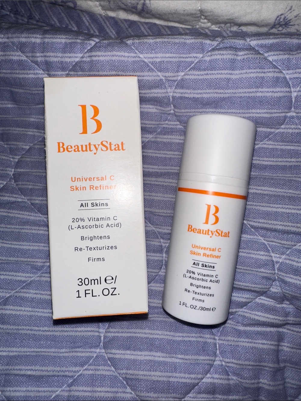 BeautyStat Universal C Skin Refiner - White with Orange Branding
